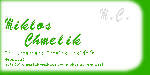 miklos chmelik business card